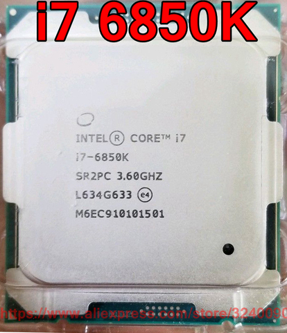 Оригинальный процессор Intel CORE i7, 6850K, процессор, 3,60 ГГц, 15 м, 6 ядер, бесплатная доставка ► Фото 1/1
