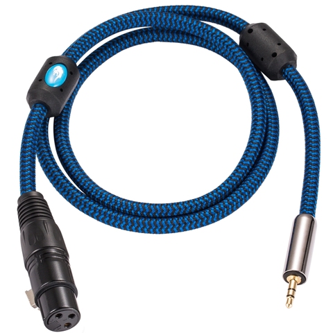 Hi-Fi Mic USB-кабель с вилкой Mini Jack 3,5 мм для XLR 3 контактный разъем для мобильные наушники ПК конденсаторный микрофонный кабель Позолоченные 1 м 2 м ... ► Фото 1/4