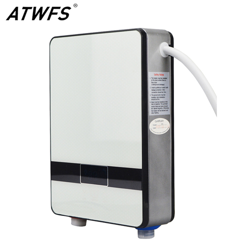 ATWFS высокомощный качественный мгновенный проточный водонагреватель 6500 Вт 220 В индукционный нагреватель с термостатом умные сенсорные электрические нагреватели для душа ► Фото 1/6