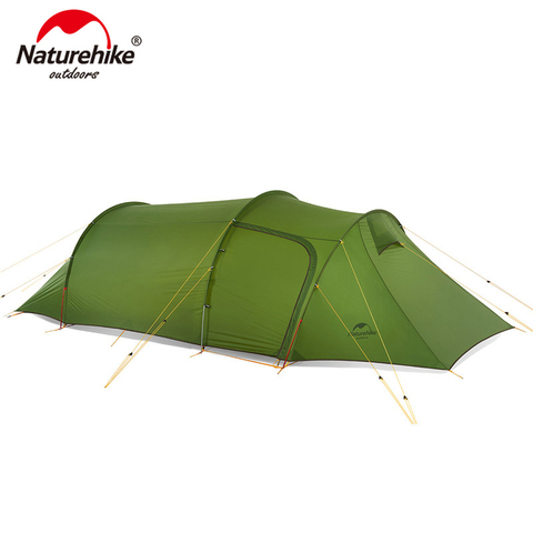 Палатка Naturehike, сверхлегкая, Opalus, туннель для 2-4 человек, 20D/210T, ткань, палатка для кемпинга с бесплатным отпечатком пальца, для использования в... ► Фото 1/6