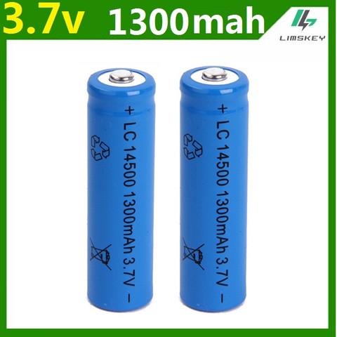 1 шт./компл. аккумулятор высокой емкости 14500, 3,7 в, 1300 мАч, перезаряжаемая литий-ионная батарея для светодиодного фонарика, Новинка ► Фото 1/1