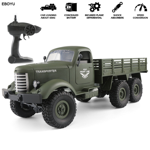 JJRC Q60 / JJRC Q61 1/16 RC грузовик 2,4G 6WD/ 4WD RC Внедорожник гусеничный военный грузовик армейский автомобиль Детский подарок Детская игрушка для мальчи... ► Фото 1/6