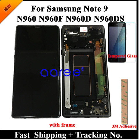 100% супер AMOLED ЖК-экран для Samsung Note 9 LCD N960F ЖК-экран для Samsung Note 9 N960F ЖК-экран с сенсорным дигитайзером в сборе ► Фото 1/2
