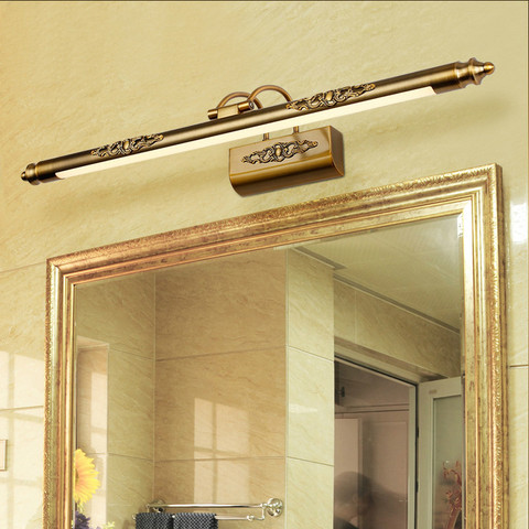 Светодиодный настенный светильник в ванной, классический, античный, из латуни, 110В/220В ► Фото 1/2