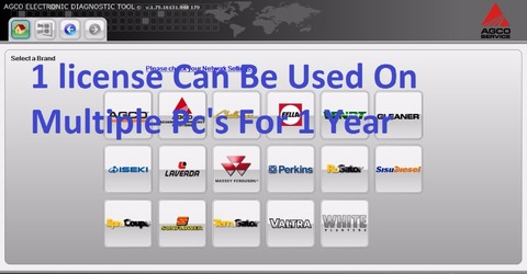 AGCO электронное средство диагностики EDT лицензия на любой интерфейс-Установите неограниченный компьютер [внимание-это только лицензия) ► Фото 1/1