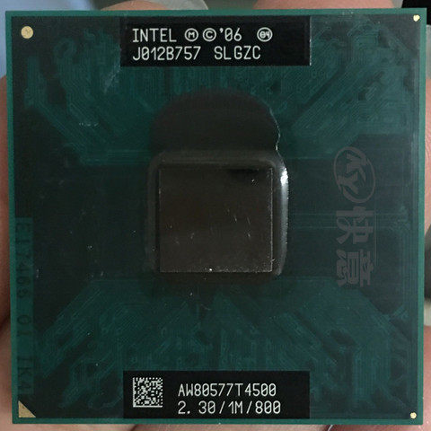 Оригинальный процессор Intel Pentium T4500 (1 Мб кэш-памяти, 2,30 ГГц, 800 МГц FSB), 35 Вт, процессор для ноутбука PGA478 ► Фото 1/1