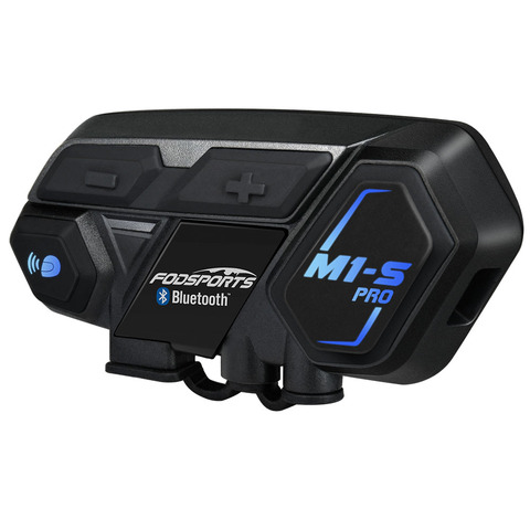 Интерком Fodsports M1-S Pro для мотоциклетного шлема, bluetooth-гарнитура для мотоциклетного шлема, беспроводной интерком 8 rider, 2000 м ► Фото 1/6