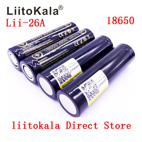 Аккумуляторная батарея HK LiitoKala, литий-ионная аккумуляторная батарея 18650 2600 мАч, для фонариков, 3,7 В ► Фото 1/6