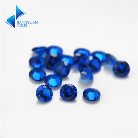 Круглые синие камни, синтетический шпинель, синий камень для ювелирных изделий, Размер 1,0 ~ 3,0 мм, 113 # ► Фото 1/5
