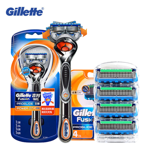 Gillette Fusion Proglide Flexball электрическая бритва, электрические бритвы, лезвия, безопасное бритье, Мужская бритва для бороды, 1 держатель, 5 лезвий ► Фото 1/6