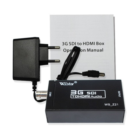 Конвертер WIISTAR SDI в HDMI, мини-адаптер 3G SDI HDMI-Full HD 1080P SDI в HDTV, аудио конвертер-Поддержка 3G-SDI и 3G-SDI ► Фото 1/6