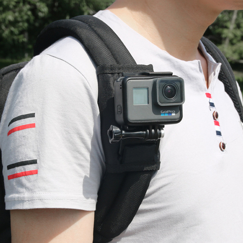 Повязка на голову для спортивной камеры рюкзак крепление с зажимом Поворот на 360 градусов для Xiaomi Yi Для Gopro Hero7 6 5 4 аксессуары для экшн-камеры ► Фото 1/6