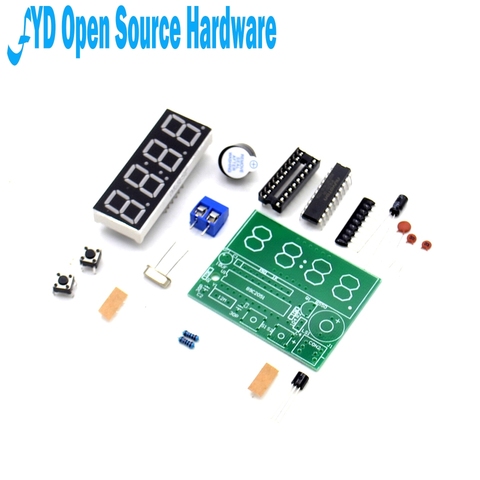 Высококачественные 4-битные электронные часы C51, набор для производства электроники, наборы «сделай сам» ► Фото 1/3