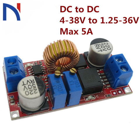 Зарядная плата XL4015E1, понижающий модуль зарядного устройства для литиевых батарей, с DC на DC CC CV, 5 А ► Фото 1/6
