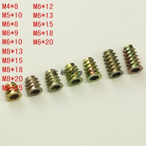 50 шт., фланцевые гайки для деревянной вставки M4 M5 M6 M8 ► Фото 1/3