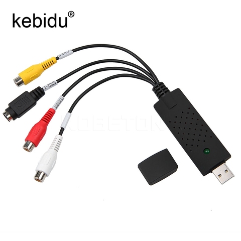 Адаптер Kebidu USB 2,0 в RCA usb, конвертер, карта захвата аудио и видео, адаптер для телевизора, DVD, VHS, устройство захвата ► Фото 1/6