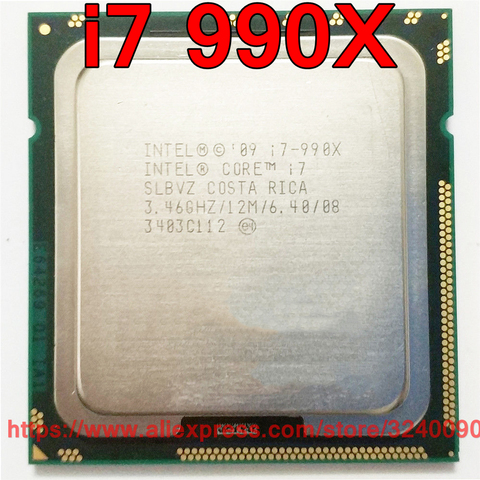 Оригинальный процессор Intel CPU Core i7-990X, Процессор Extreme Edition i7 990X, 3,46 ГГц, 12 МБ, 6 ядер, разъем 1366, бесплатная доставка, быстрая доставка ► Фото 1/1