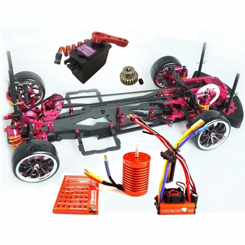 Набор гоночных Рам Hobbypower из сплава и карбона 1/10 SAKURA D3, бесщеточный двигатель SKYRC LEOPARD 60A ESC 4370KV ► Фото 1/1