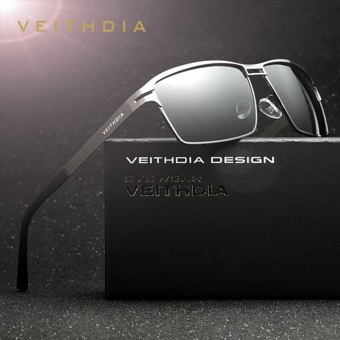 Мужские солнцезащитные очки VEITHDIA, из нержавеющей стали, с поляризационными стеклами, модель 2711, 2022 ► Фото 1/5