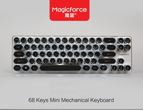 Распродажа Magicforce мини 68 ключ Винтаж машинки Edition USB проводной Механическая игровая клавиатура Kailh Оси Синий ► Фото 1/1
