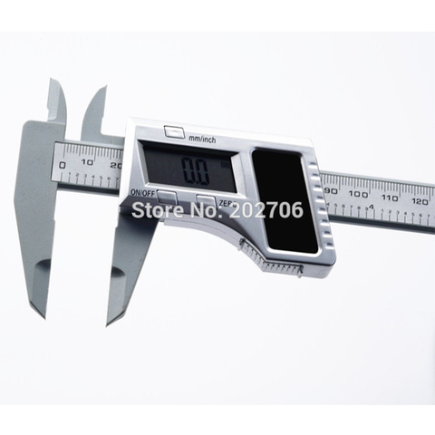 Цифровой штангенциркуль на солнечной батарее, 150 мм/6 дюймов, Электронный штангенциркуль на солнечной батарее 0-150 мм, Пластиковый штангенциркуль на солнечной батарее ► Фото 1/6