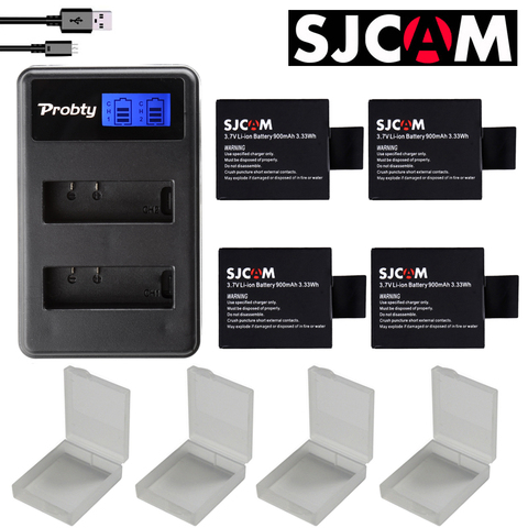 Новый аккумулятор SJCAM sj4000 + аккумулятор sj7000 sj5000 sj6000 sj8000 SJ M10, двойное USB зарядное устройство для камеры SJCAM sj4000 sj5000 ► Фото 1/4