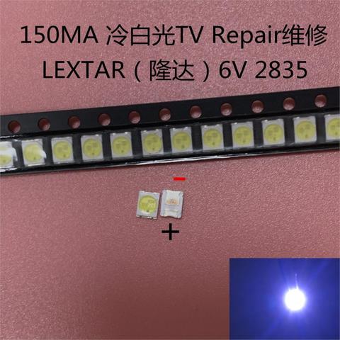 Оригинальная светодиодная подсветка LEXTAR 500 2835 3528 6 в 2 Вт SMD для ремонта ТВ, подсветка холодного белого цвета, ЖК-подсветка светодиодный, 1210 шт. ► Фото 1/3