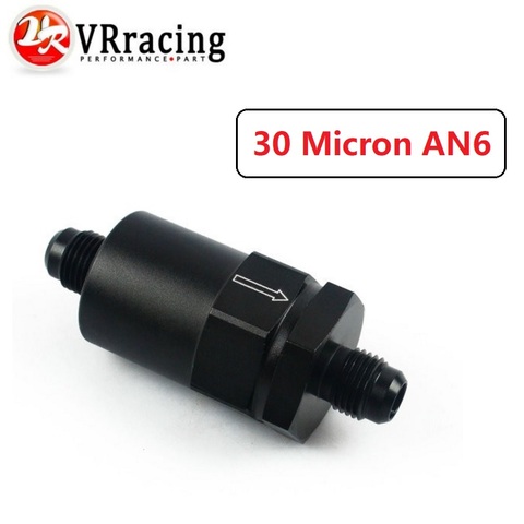 VR RACING-AN-6 (AN6) черный анодированный заготовочный топливный фильтр 30 микрон VR-SLF0209-06 ► Фото 1/1