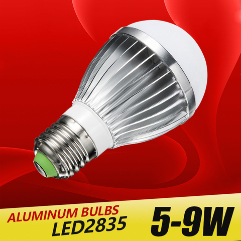 Алюминиевый светодиодный E27 светильник IC 5 Вт 7 Вт 9 Вт 220 в 230 в 240 В, светодиодный 2835 светильник s, светодиодный светильник, лампа, светильник вы... ► Фото 1/3