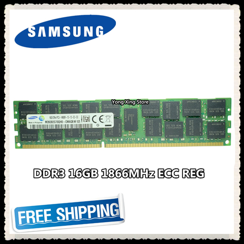 Серверная память Samsung DDR3, 16 ГБ, 32 ГБ, 1866 МГц, ECC REG, DDR3, Стандартная оперативная Память DIMM 14900 8G 2RX4 X79 ► Фото 1/2