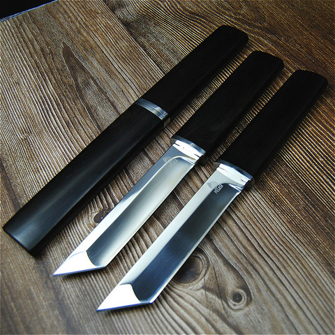 Японский тактический нож PEGASI D2, стальной нож 59-60hrc с вакуумной термообработкой, острый Открытый нож для охоты (коллекционный нож) ► Фото 1/6
