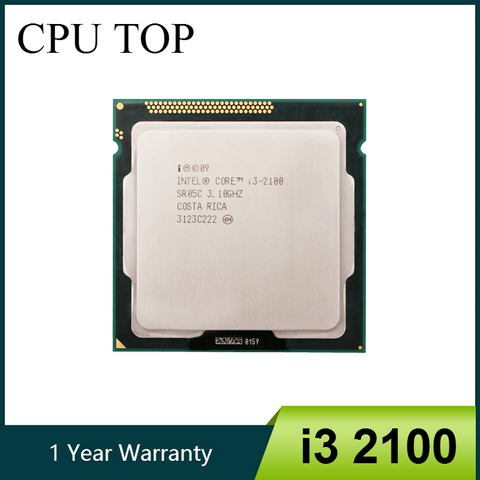 Процессор Intel Core i3 2100, 3,1 ГГц, 3 Мб кэш-памяти, двухъядерный, разъем 1155, десктопный процессор ► Фото 1/3