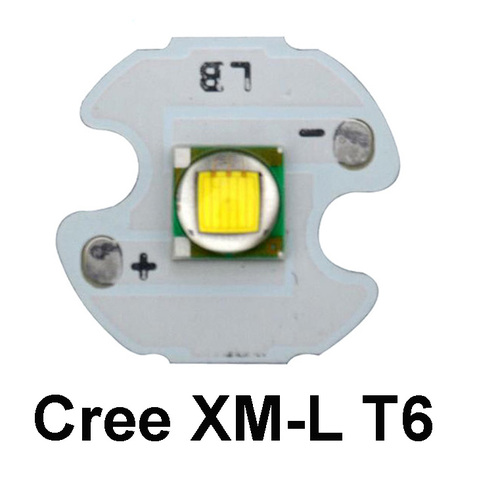 Светодиодный чип XM-L T6 высокой мощности, 10 Вт T6 светодиодный светильник, светодиодный излучатель бисера с радиатором 16 мм, светодиодный светильник, лампа, чип-диод ► Фото 1/1