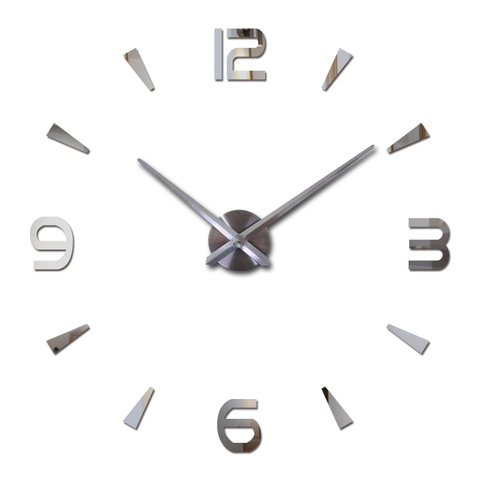 Настенные кварцевые часы, акриловые зеркальные 3d-наклейки «сделай сам» в современном стиле, для гостиной ► Фото 1/6