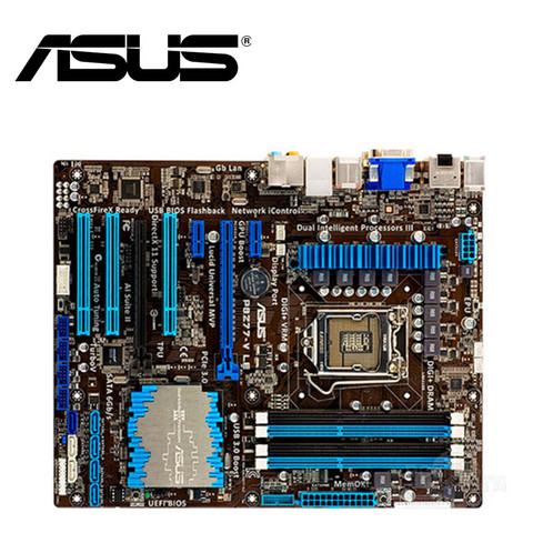 Материнская плата Asus 1155 LE для настольных ПК, разъем Z77 LGA i3 i5 i7 DDR3 32G ATX UEFI BIOS, оригинальная б/у материнская плата ► Фото 1/1