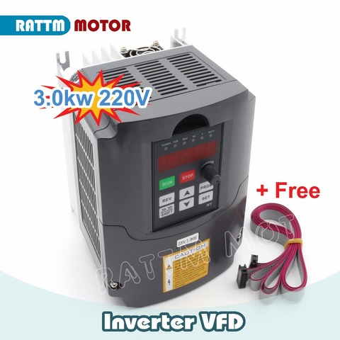 ЕС Бесплатный НДС 3 кВт 220 В Инвертор VFD драйвер переменной частоты 4HP выход 3 фазы 13A ► Фото 1/1