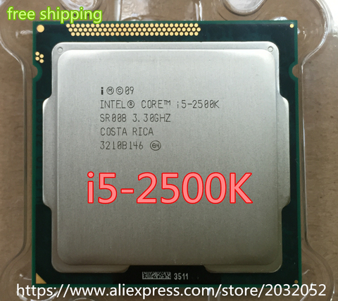 Процессор Intel i5 2500K, четырехъядерный процессор 3,3 ГГц, LGA 1155 TDP:95 Вт, Кэш-память 6 Мб с HD-графикой, процессор I5 2500K, процессор с графикой ► Фото 1/2