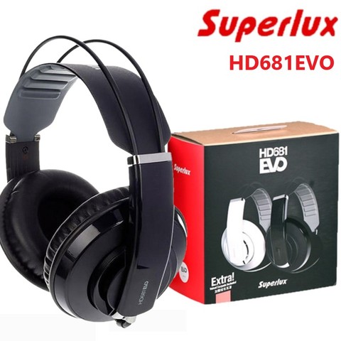 Superlux HD681 EVO динамическая Полуоткрытая аудиосистема, Мониторинг наушников, съемный аудиокабель, Hi-Fi стерео гарнитура с шумоизоляцией ► Фото 1/6
