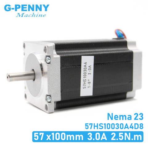Шаговый двигатель NEMA 23, 57x100 мм, нм Nema23 CNC, 357Oz-in D = 8 мм для станка с ЧПУ, 3D-принтера ► Фото 1/6