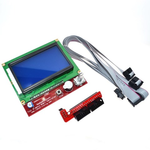 Умный контроллер для 3D-принтера RAMPS 1,4 LCD 12864, панель управления с ЖК-дисплеем, синий экран ► Фото 1/6