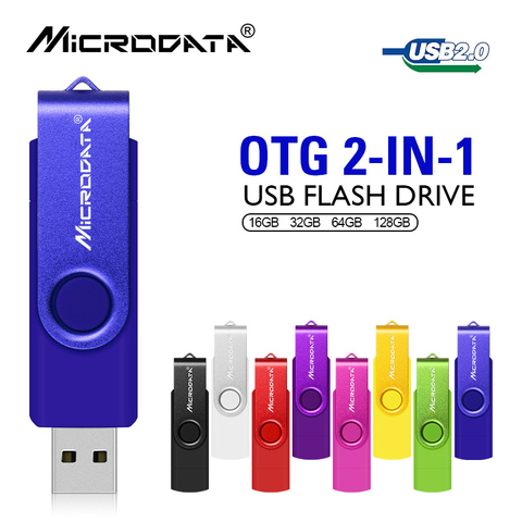 Многоцветный высокоскоростной OTG USB флеш-накопитель 64 Гб 128 ГБ, флеш-накопитель 8 ГБ 16 ГБ 32 ГБ, флеш-накопитель usb 2,0 для смартфона, карта Micro USB ► Фото 1/6