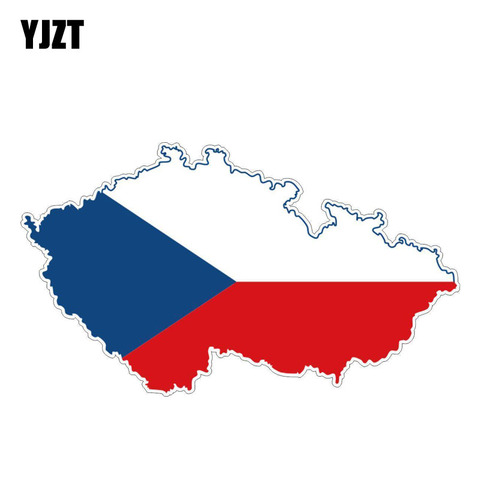 YJZT 14,8 см * 8,5 см, наклейка для автомобиля с флагом, Чехией, 6-1185 ► Фото 1/6