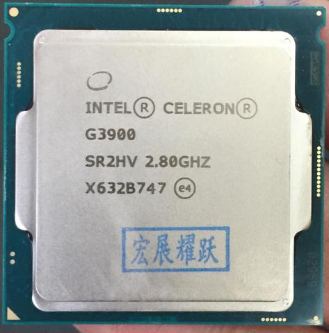 Процессор Intel Celeron для ПК, G3900 LGA1151, 14 нанометров, двухъядерный, 100% рабочий процессор ► Фото 1/2