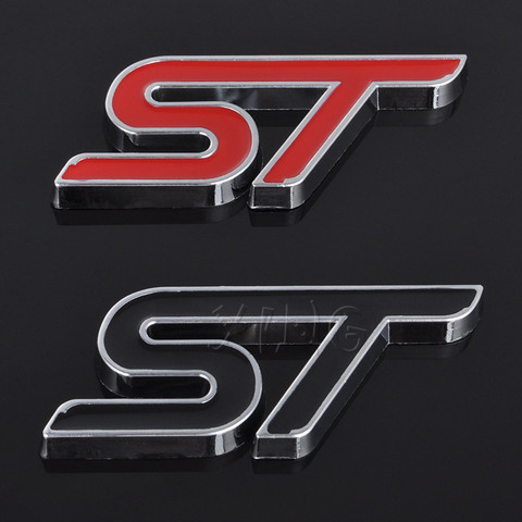 Хромированная Автомобильная Наклейка ABS, Спортивная эмблема, автомобильный значок, наклейка для Ford ST Logo Fiesta Ecosport 2009 - 2015 Focus, аксессуары для стайлинга автомобиля ► Фото 1/6