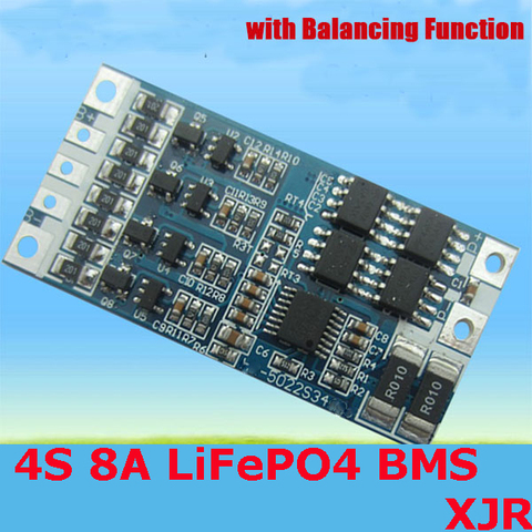 4S 8A 12,8 V LiFePO4 BMS/PCM/PCB Защитная печатная плата для 4 упаковок 18650 элемент батареи с балансом ► Фото 1/4