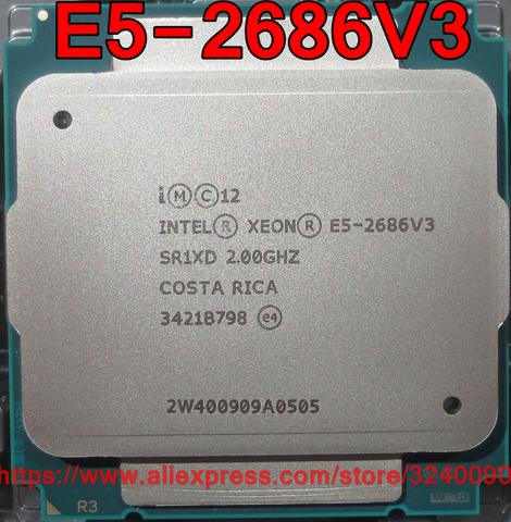 Процессор Intel ЦП Xeon, версия QS, 2,00 ГГц, 18 ядер, 45 м, 120 Вт, процессор E5, 2686V3, с поддержкой технологии 