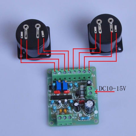 DC 12 В усилитель мощности VU метр плата драйвера дБ аудио измеритель уровня для TA7318P для источника питания ► Фото 1/1