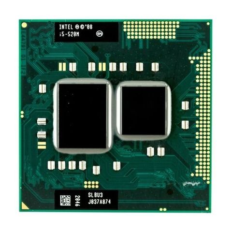 Процессор Intel core i5 520m, 2,4 ГГц, 3 м, Гнездо G1, для ноутбука, процессор SLBU3 SLBNB ► Фото 1/2