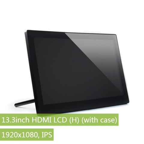 Waveshare 13,3 дюйма HDMI LCD (H) (с корпусом) монитор IPS 1920x1080 Емкостный сенсорный экран закаленное стекло Крышка для RPi BB Черный ► Фото 1/6