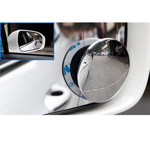 Бескаркасный ультратонкий автомобильный зеркало YASOKRO с углом обзора 360 градусов для слепых зон, круглое выпуклое зеркало заднего вида для парковки автомобиля ► Фото 1/3